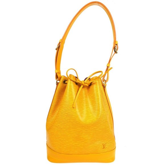 Authenticity Guaranteed Louis Vuitton Noe Drawstring Shoulder Bag Epi Yellow - Picture 1 of 10